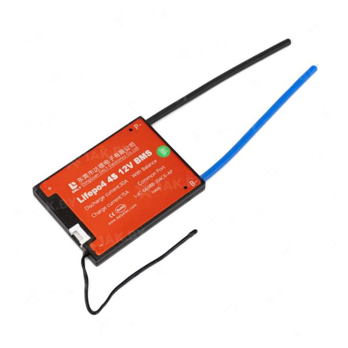 Плата защиты Daly для Li-ion батарей 4S 12В 30А (с функцией балансировки и термозащитой)